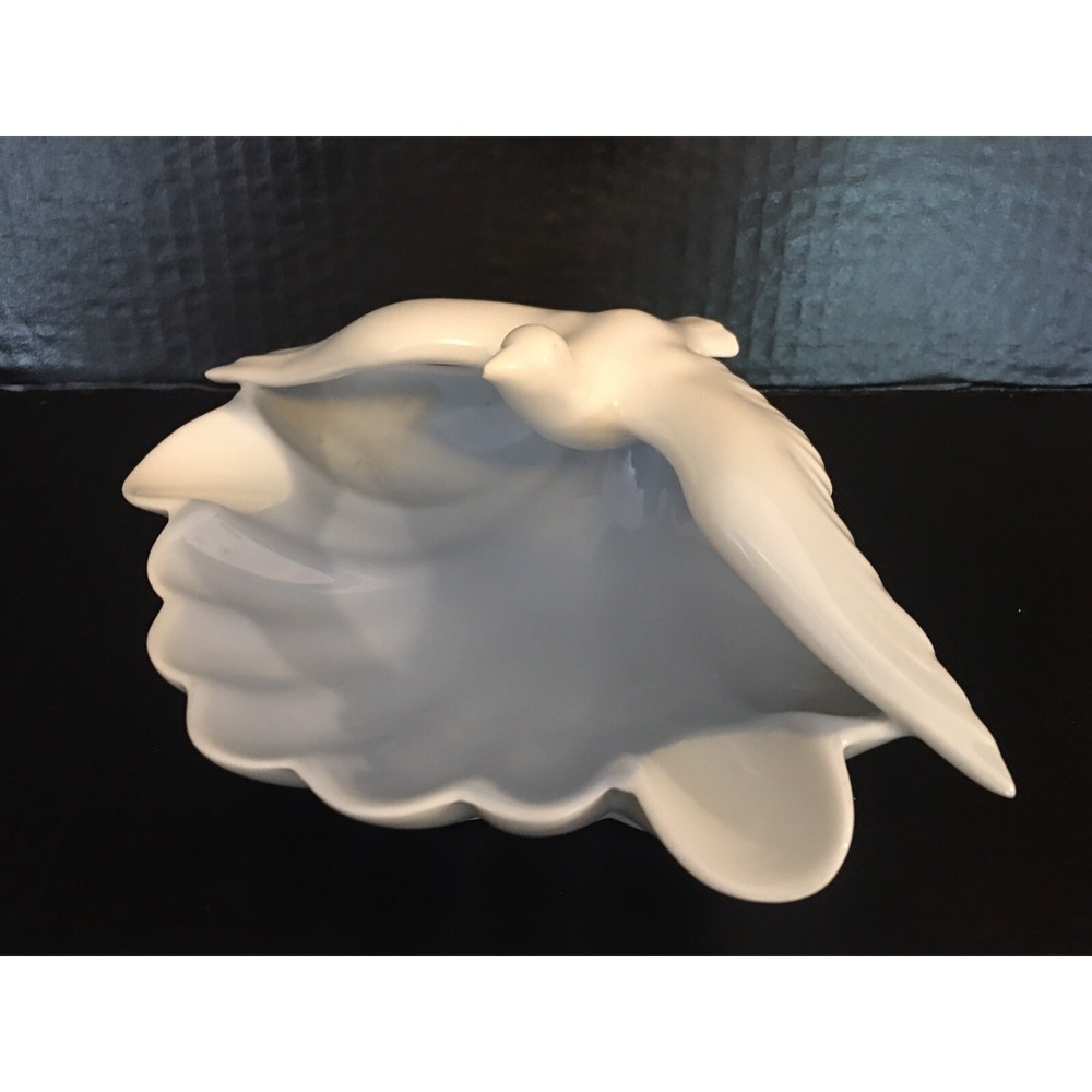 Vintage White Dove Spread Wings soap Dish Gerold Porzellan Bavaria West Germany